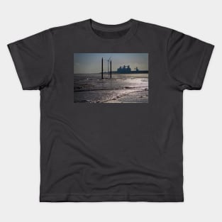 Cambois beach in Northumberland Kids T-Shirt